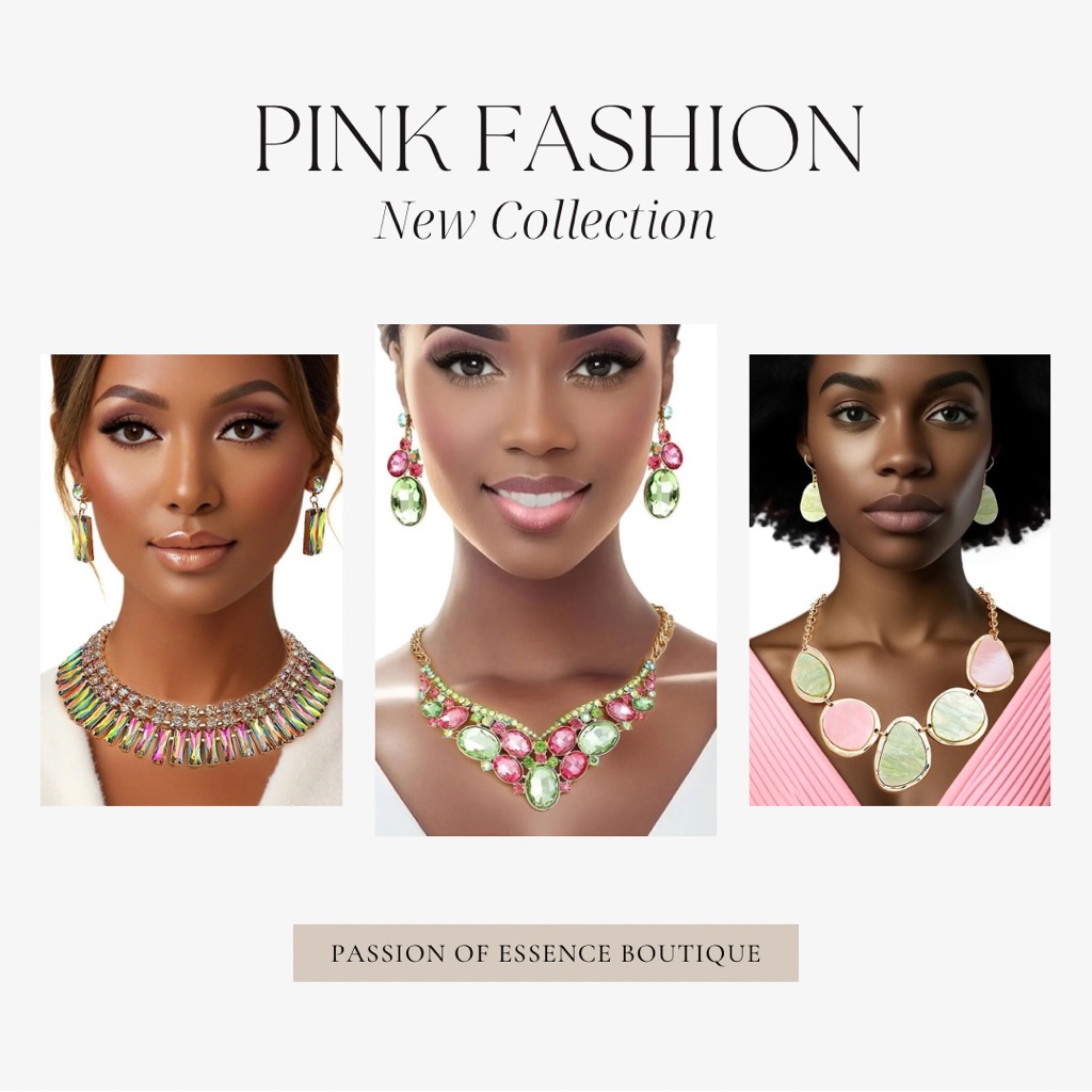 Green And Pink Gemstone Aka Necklace Collection 250$